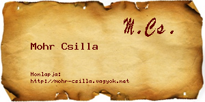 Mohr Csilla névjegykártya