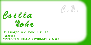 csilla mohr business card